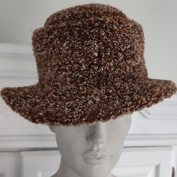 Vintage Jeffrey Lawrence for Lawrence Bentley Wool Knit Packable Fedora, Size M - Picture 2 of 8